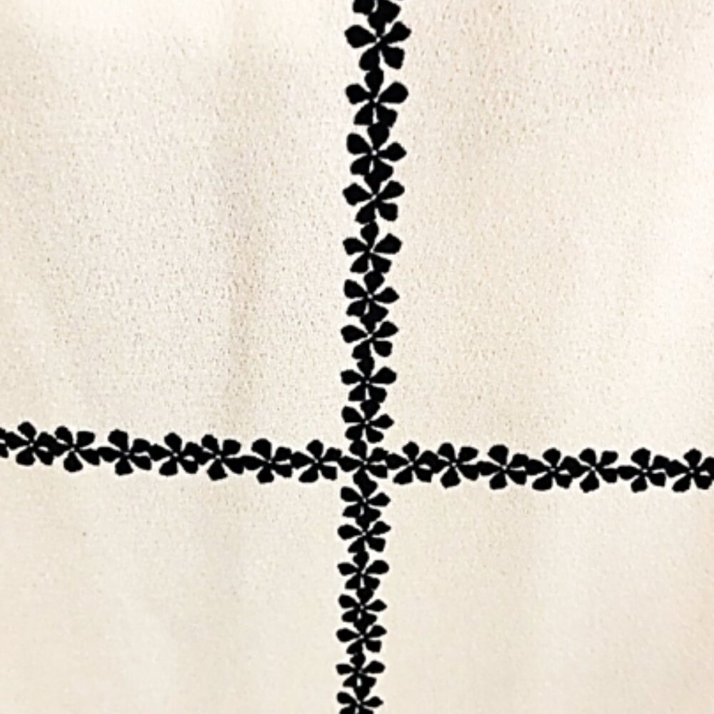 Van Heusen Women's Short Sleeve Plaid Blouse, Ivory, Medium - Picture 3 of 9